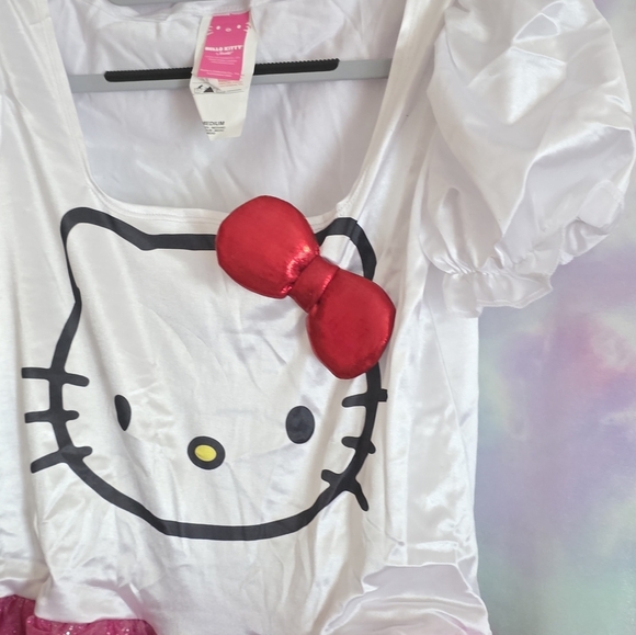 Rubies Sanrio Hello Kitty Pink & White Tutu Dress Costume Size Medium - Picture 4 of 11
